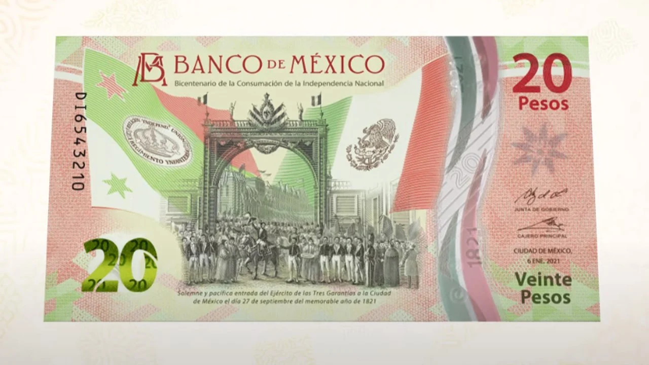 Retiro del billete de 20 pesos