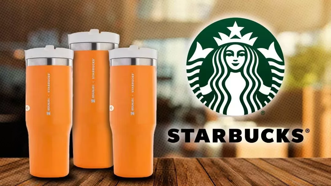 Vaso naranja Stanley Starbucks