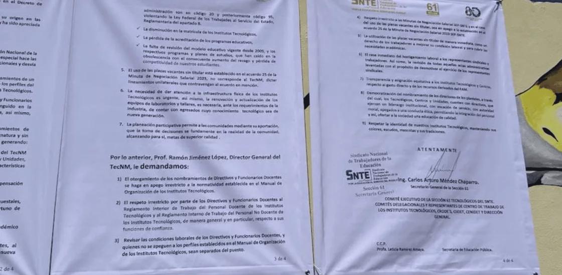 Piden la Renuncia del Delegado Sindical Jorge Hernández en Tecnológico de Victoria