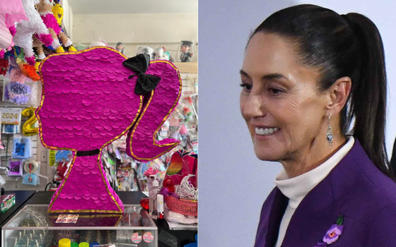 Piñata en Tamaulipas: ¿Representa a Claudia Sheinbaum o a Barbie?