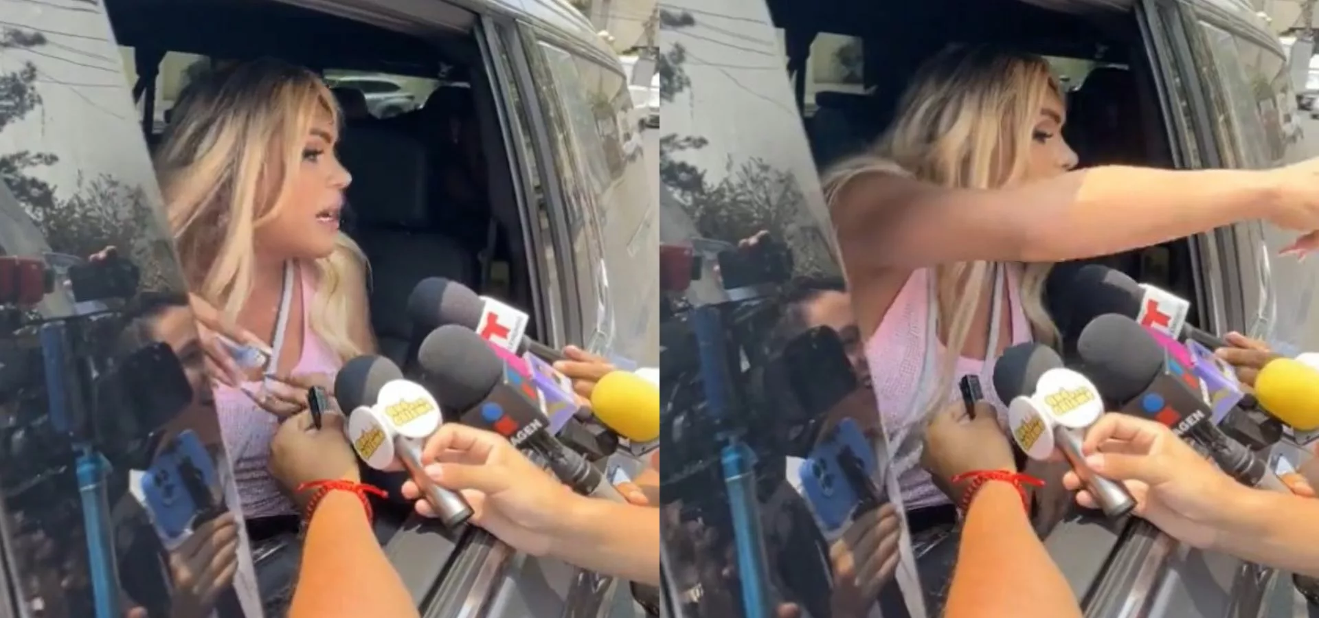 Wendy Guevara invita refrescos a reporteros