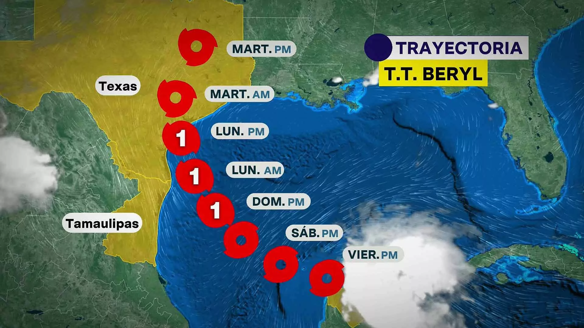 Tormenta Tropical “Beryl” Desvía su Trayectoria