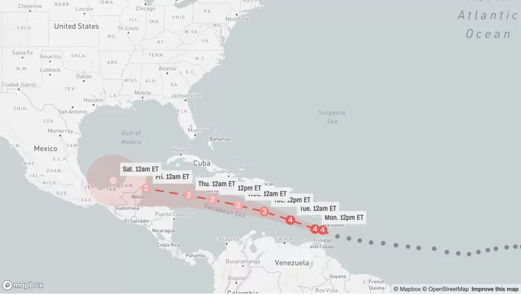 El Huracán Beryl Se Aproxima a las Costas Mexicanas