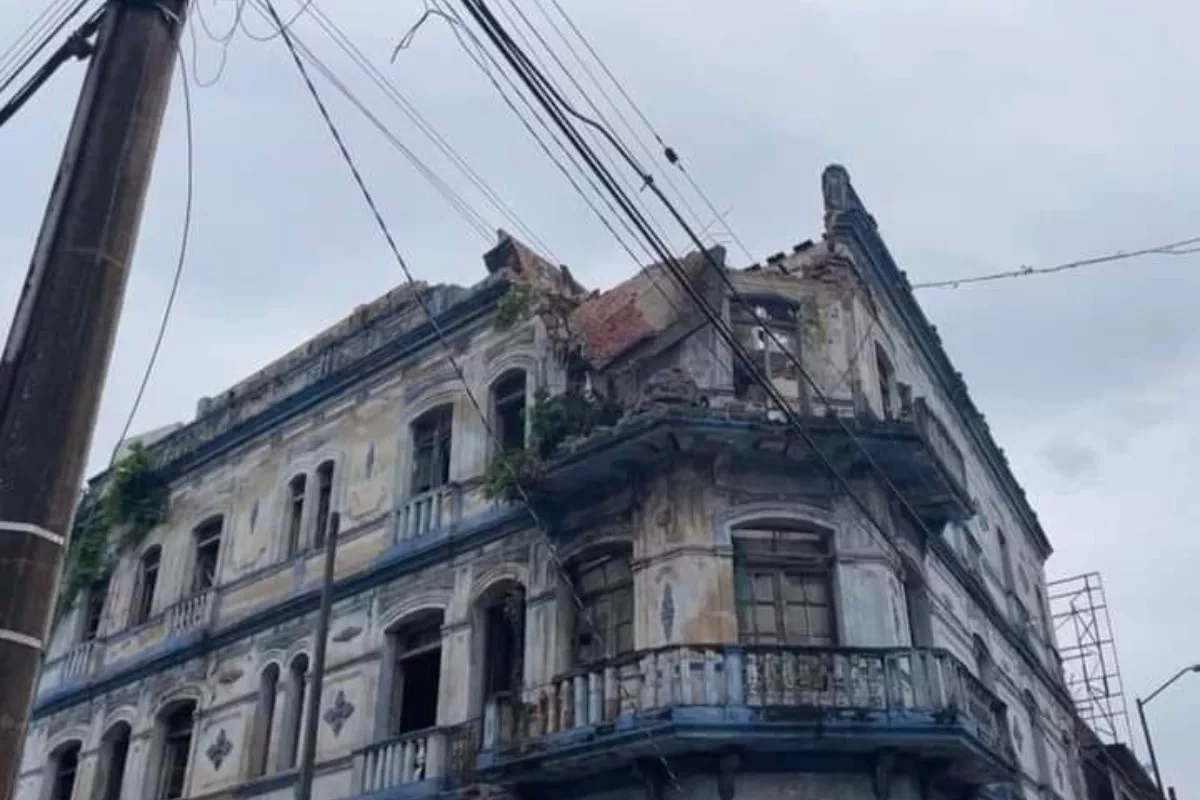 Colapsa Pared de Edificio Histórico en Tampico