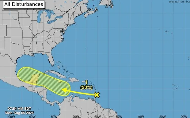 Vigilan posible ciclón en el Atlántico con rumbo al Golfo de México