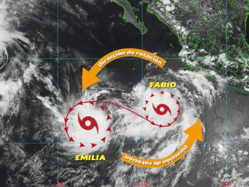 Efecto Fujiwhara en el Pacífico Mexicano