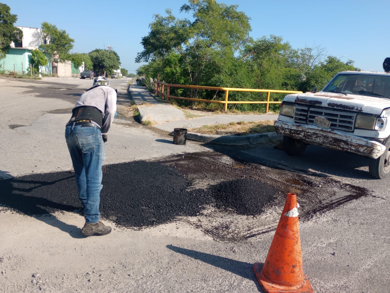 Avanza el mejoramiento de calles en Ciudad Victoria