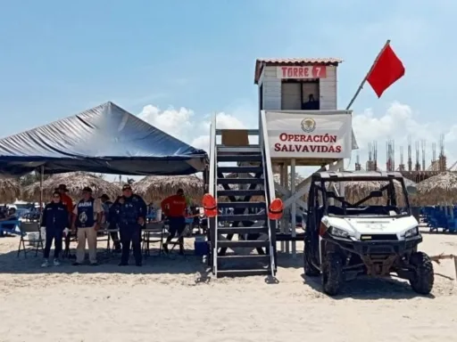 Playa Miramar protegida por Guardia Estatal en "Verano Seguro 2024"