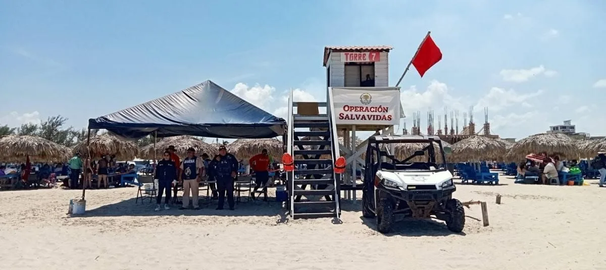 Playa Miramar protegida por Guardia Estatal en "Verano Seguro 2024"