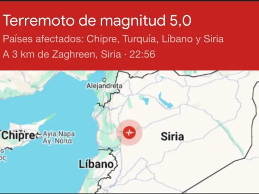 Terremoto de 5.5 Sacude Siria y Regiones Vecinas