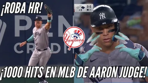 Aaron Judge alcanza los 1,000 hits en MLB y brilla en la victoria de los Yankees