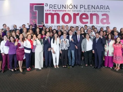 Sheinbaum celebra la histórica formación del grupo de Morena en el Senado