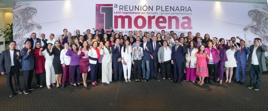 Sheinbaum celebra la histórica formación del grupo de Morena en el Senado