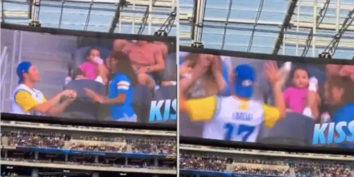 ¡Momento más vergonzoso del año! Fan de los Rams es rechazado en propuesta de matrimonio