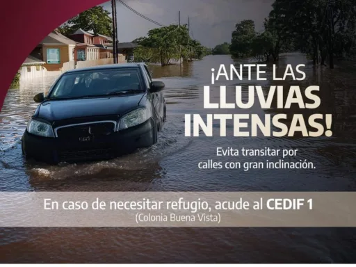 Alerta Protección Civil por lluvias intensas en Victoria