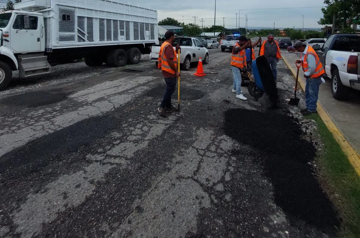 Continúa SOP con trabajos preventivos de bacheo en Ciudad Victoria