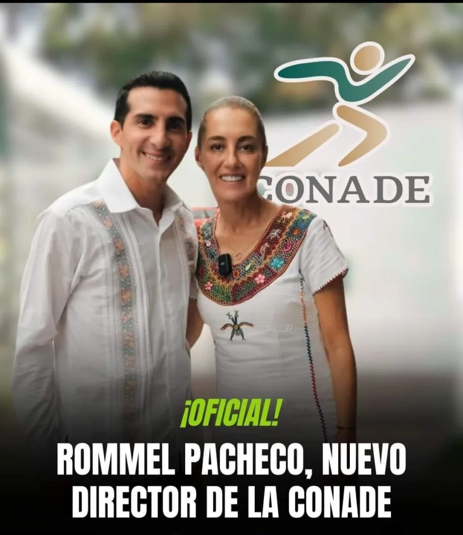 Rommel Pacheco es el nuevo director de la CONADE