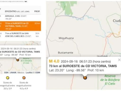 Sismo de 4.0 grados sacude a 73 km de Victoria