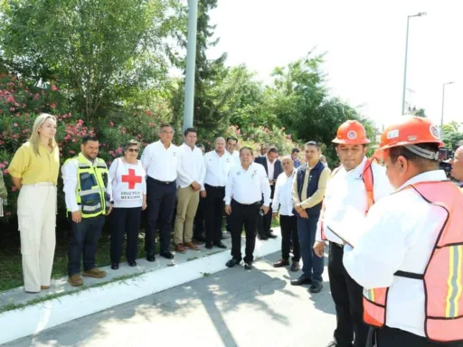 Américo Villarreal participa en simulacro durante el Día Nacional de Protección Civil