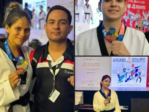 Taekwondoínes de la UAT suben al podio en el Abierto Mexicano