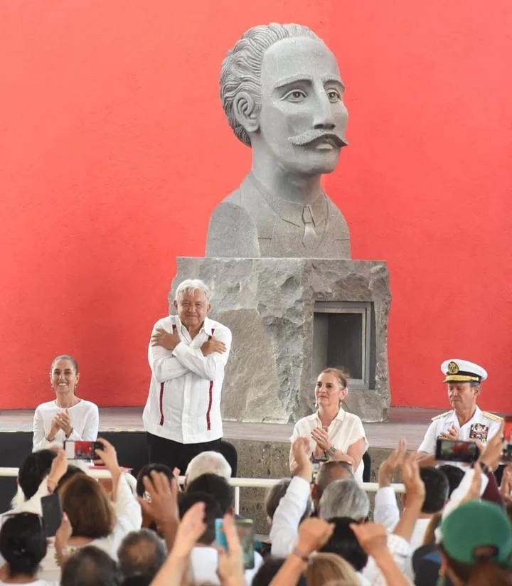 AMLO se despide de Tamaulipas con homenaje a Catarino Garza