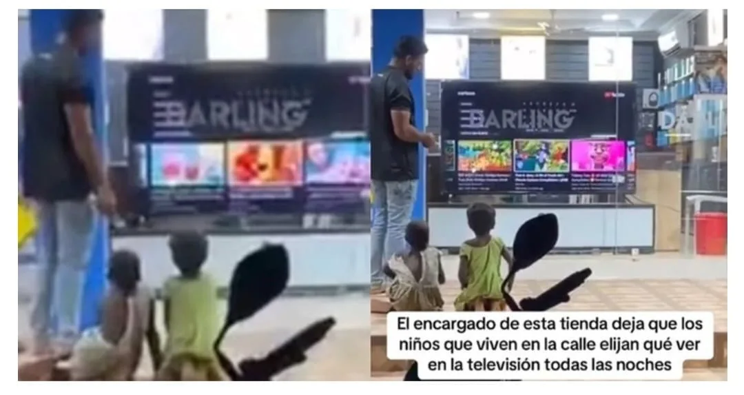 Empleado de tienda deja a niños sin hogar ver caricaturas y se vuelve viral