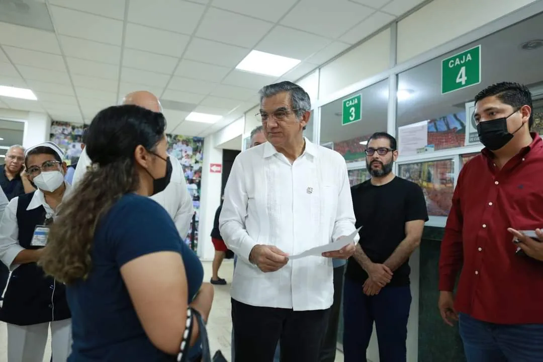 Américo Villarreal supervisa mejoras en el Hospital Civil de Ciudad Victoria