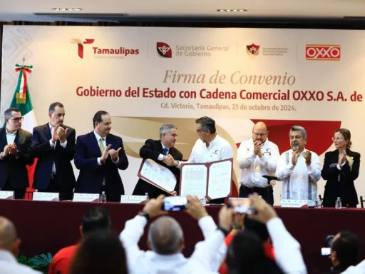 Gobierno de Tamaulipas y OXXO Firman Convenio para Fortalecer la Seguridad