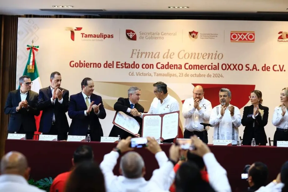 Gobierno de Tamaulipas y OXXO Firman Convenio para Fortalecer la Seguridad