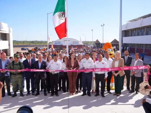 INAUGURAN ALCALDESA CARMEN LILIA CANTUROSAS Y RECTOR DÁMASO ANAYA ALVARADO LA PRIMERA PREPARATORIA UAT EN NUEVO LAREDO