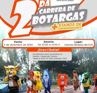 Carrera de botargas en la UAT: la competencia más divertida tendrá una segunda edición