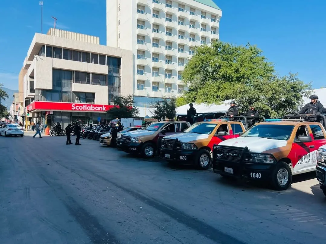 Delegación Victoria de la Guardia Estatal participa en el Banderazo de Operativo Navideño 2024.