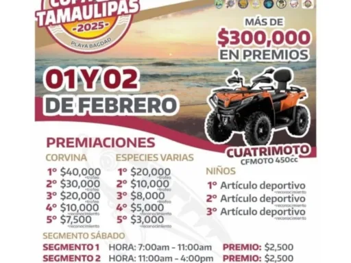 Arranca Copa Tamaulipas 2025 con torneo de pesca en Playa Bagdad